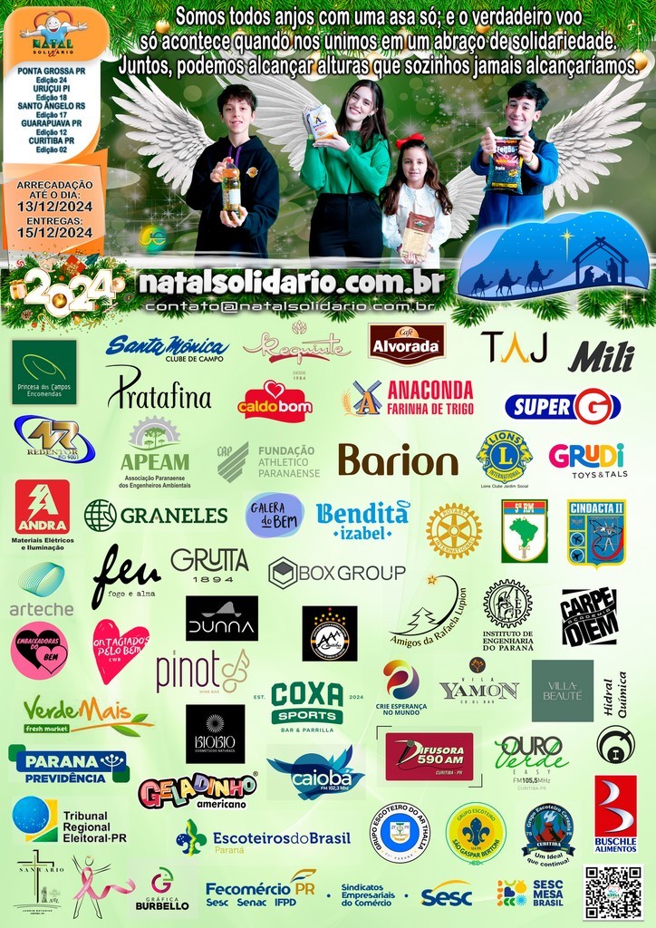 Cartaz Natal Solidário 2024 Curitiba