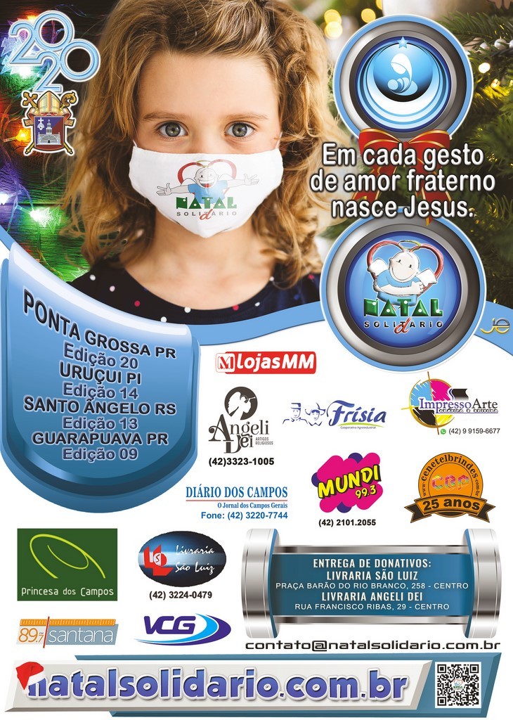 Cartaz Natal Solidário Ponta Grossa 2020
