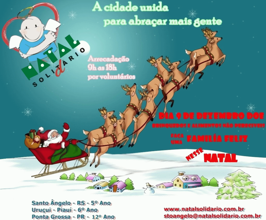 Cartaz Natal Solidário Sto Ângelo RS