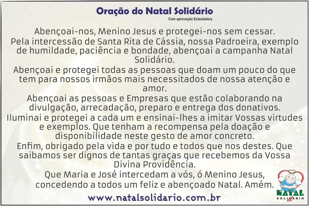 Oração do Natal Solidário