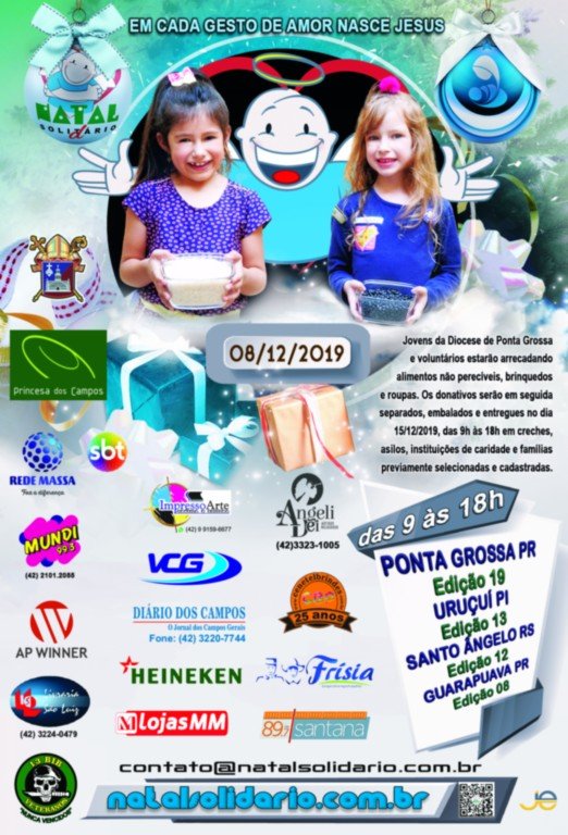 Cartaz Natal Solidário Ponta Grossa 2019
