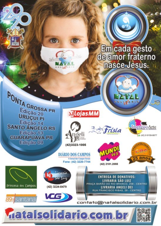 Cartaz Natal Solidário Ponta Grossa 2020